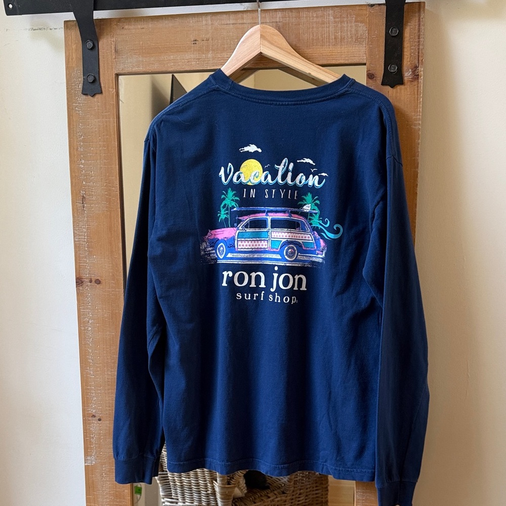 Ron Jon Surf Shop Orange Beach Long Sleeve Tee Shirt Size M